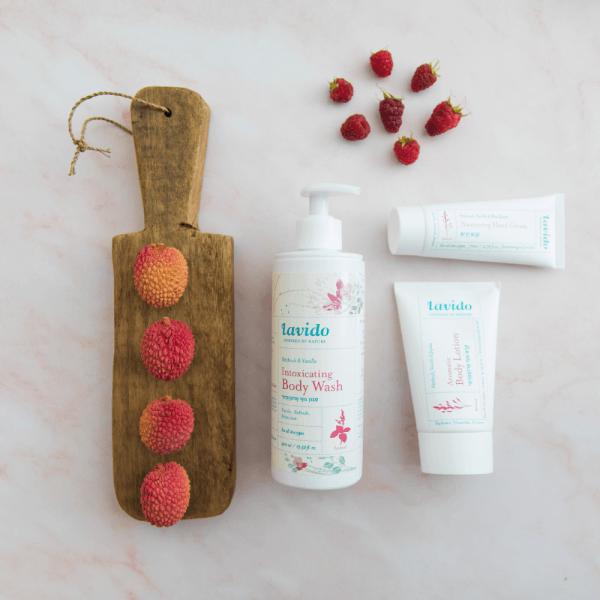 Aromatherapy Body Lotion - patchouli, vanilla, shea butter and jojoba - Lavido - Israel Menu