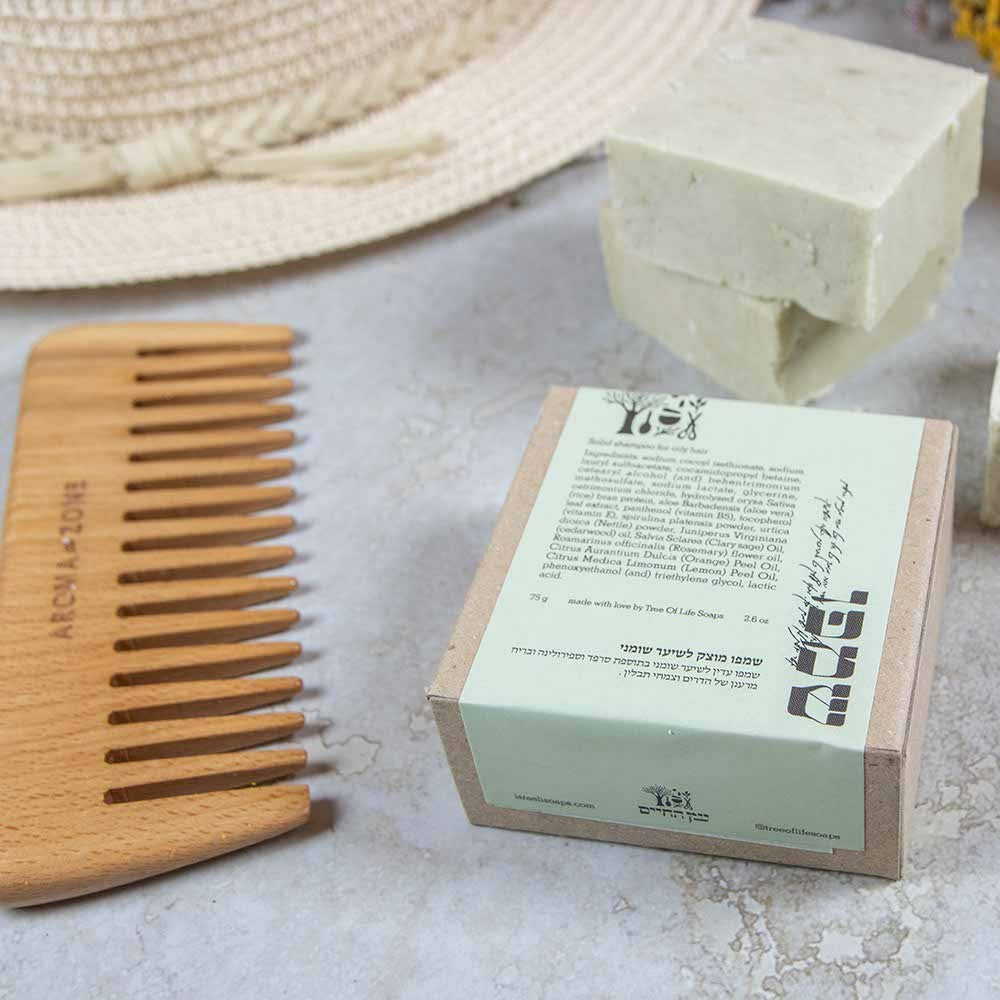 Solid shampoo for oily hair