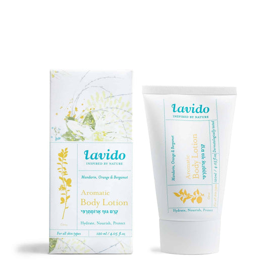 Aromatherapy Body Cream - citrus flowers, shea butter and bergamot - Lavido - Israel Menu