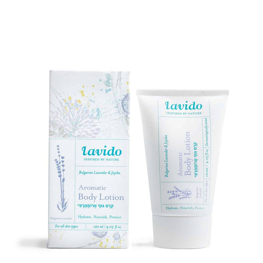 Aromatherapy Body Cream - Bulgarian lavender, shea butter and jojoba - Lavido - Israel Menu