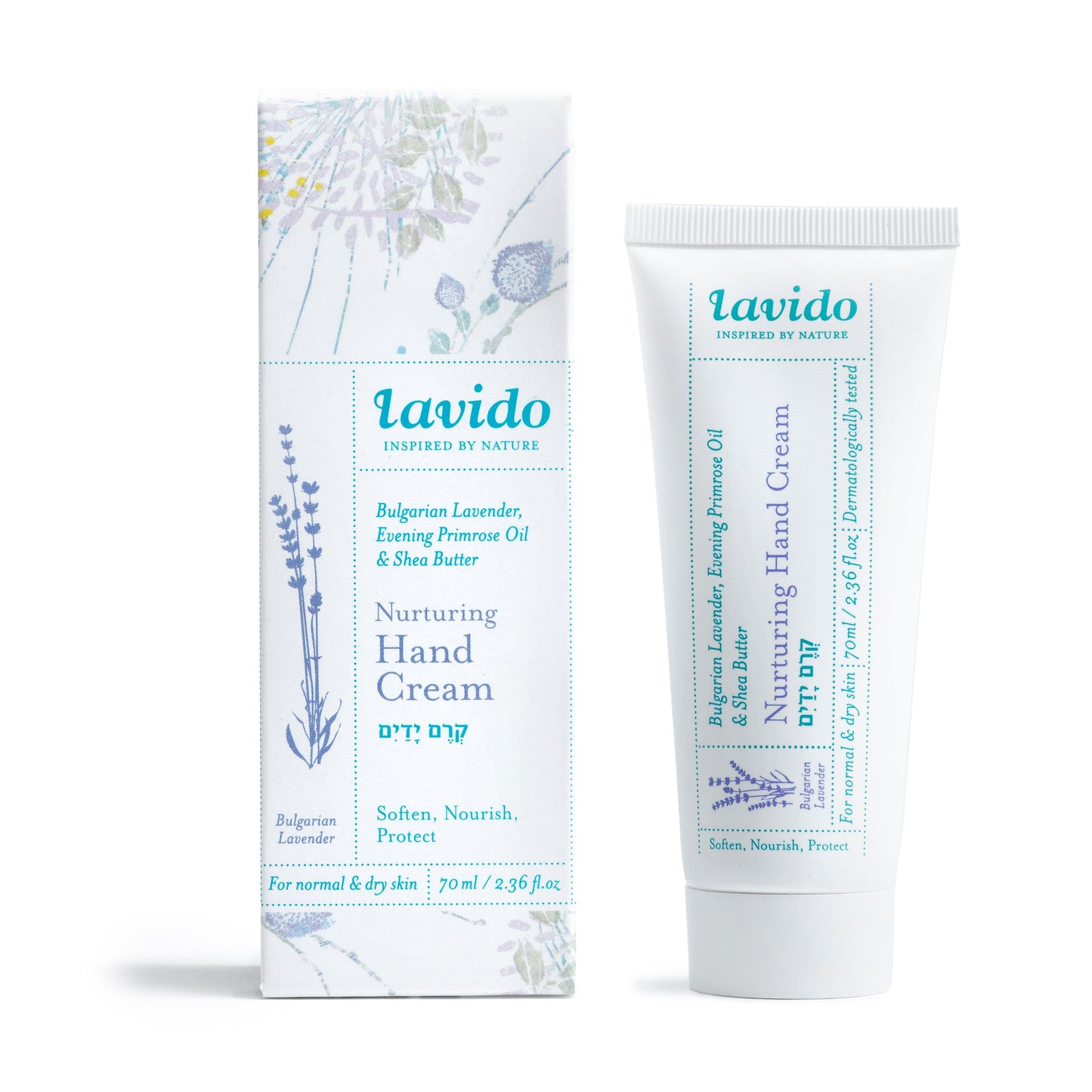 Nurturing Hand Cream - Bulgarian lavender, evening primrose and shea butter - Lavido - Israel Menu