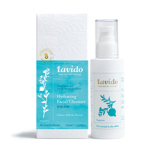 Hydrating Facial Cleanser - pomegranate seeds, orange bud and propolis - Lavido - Israel Menu