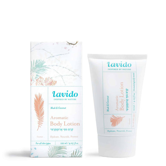 Aromatherapy Body Cream - musk, shea butter and coconut - Lavido - Israel Menu