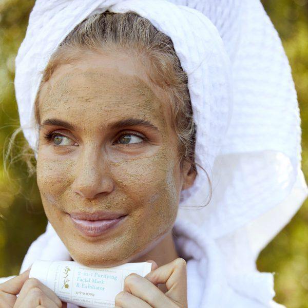 2-in-1 Peeling Mask - pomegranate seed oil, macadamia and lemon - Lavido - Israel Menu