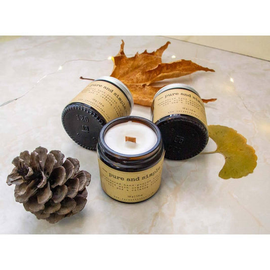 "Pure and Simple" Soy Candle (odorless) - Tree of Life - Israel Menu