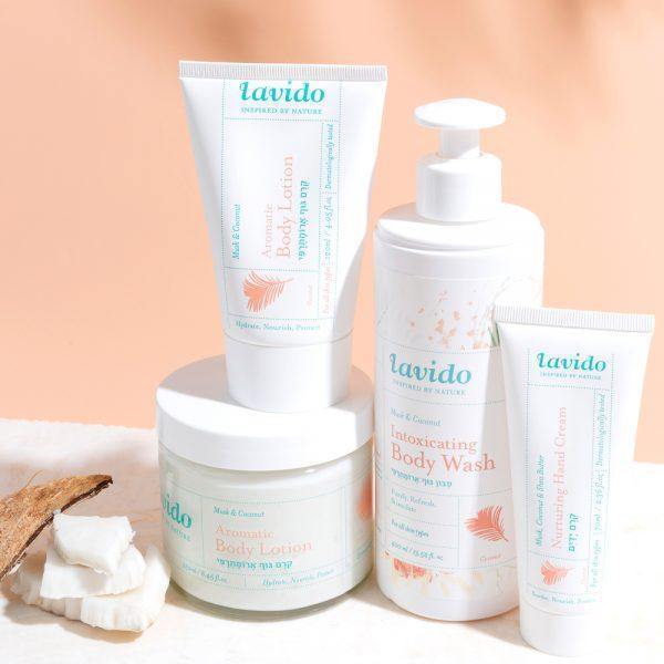 Aromatherapy Body Cream - musk, shea butter and coconut - Lavido - Israel Menu