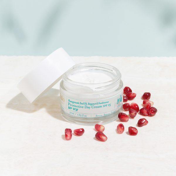 Protective Day Cream SPF 15 - pomegranate, bergamot and frankincense seed oil - Lavido - Israel Menu