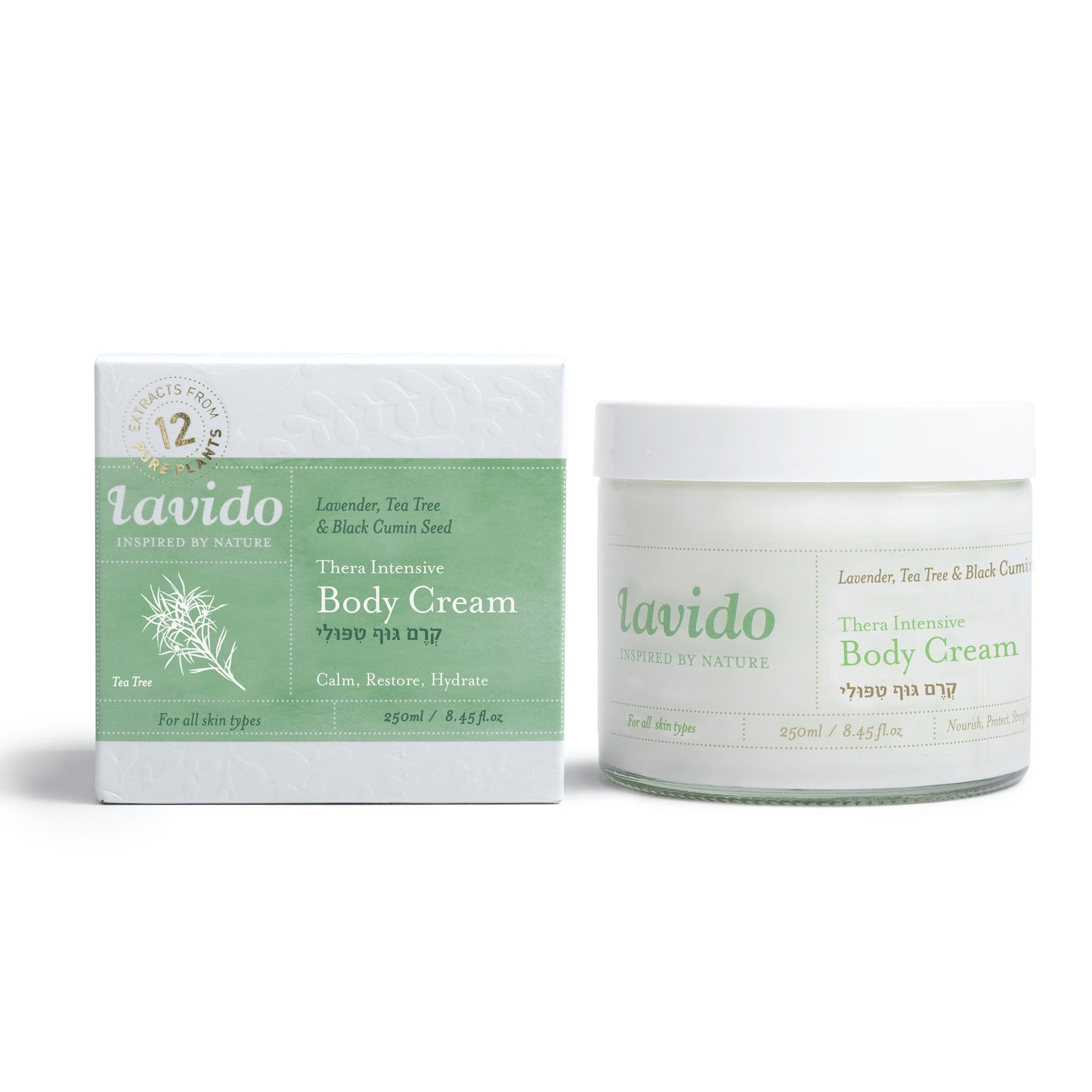 Thera Intensive Body Cream GreenAid™ - lavender, tea tree and saffron - Lavido - Israel Menu