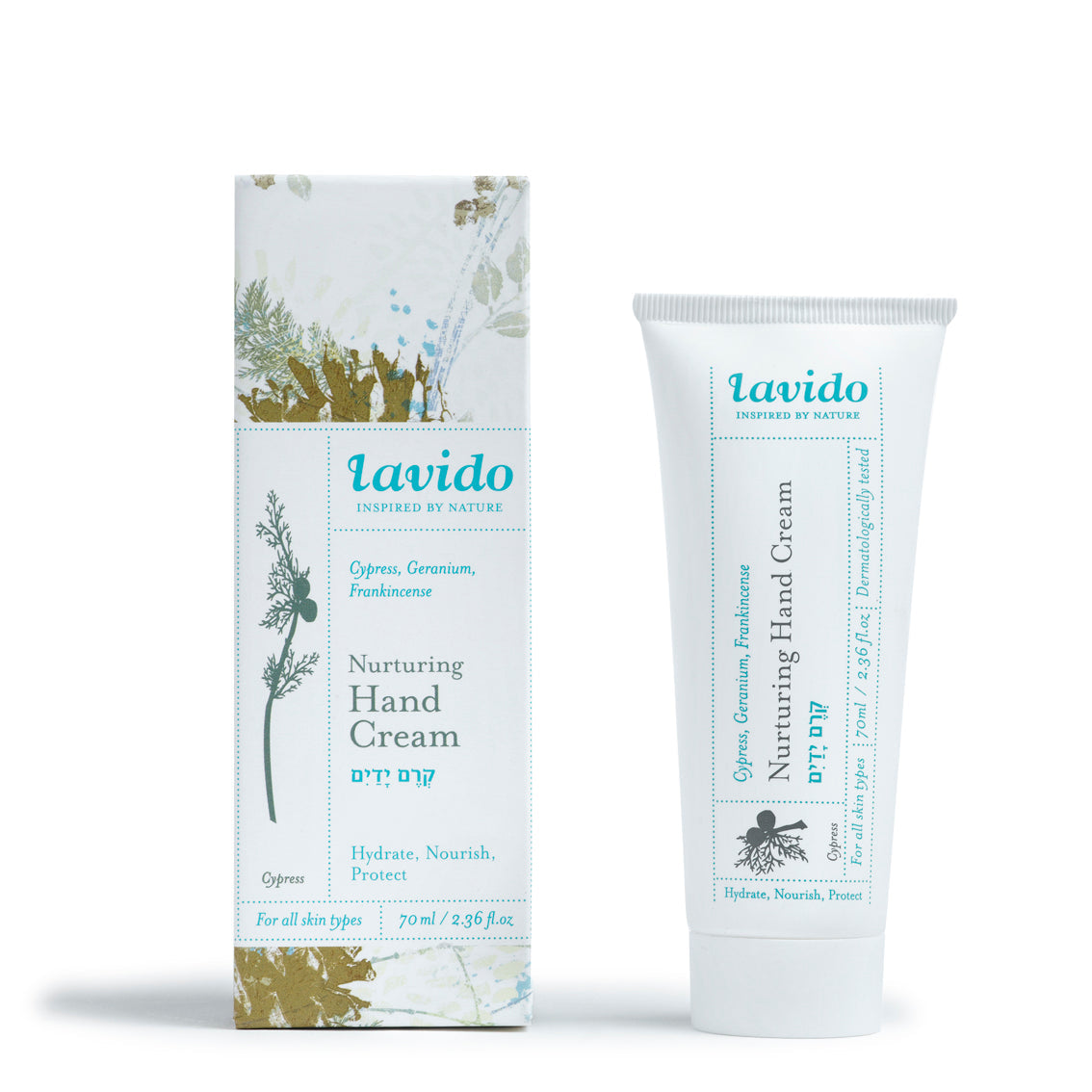 Nurturing Hand Cream - geranium, shea butter and frankincense - Lavido - Israel Menu