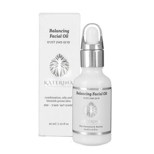 Organic Balancing Facial Oil - Oily and Blemish-prone Skin - Katerina - Israel Menu