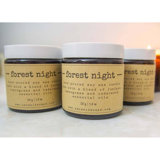 "Forest Night" Soy Candle - Tree of Life - Israel Menu