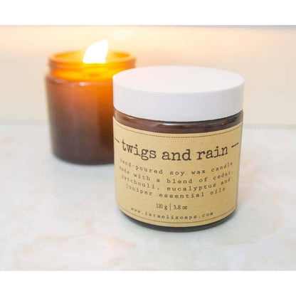 "Twigs and Rain" Soy Candle - Tree of Life - Israel Menu